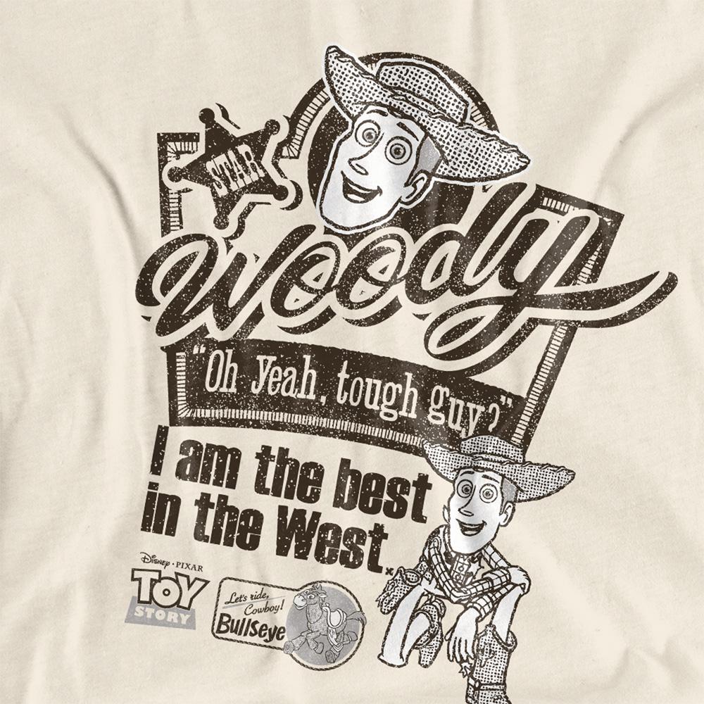 Natural - Side - Toy Story Womens-Ladies Best In The West Woody T-Shirt