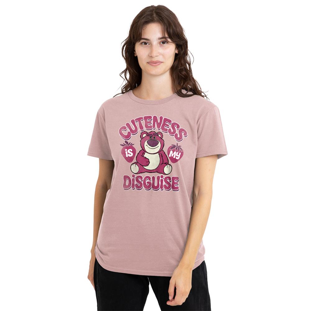 Pink - Back - Toy Story Womens-Ladies Cuteness Lotso T-Shirt