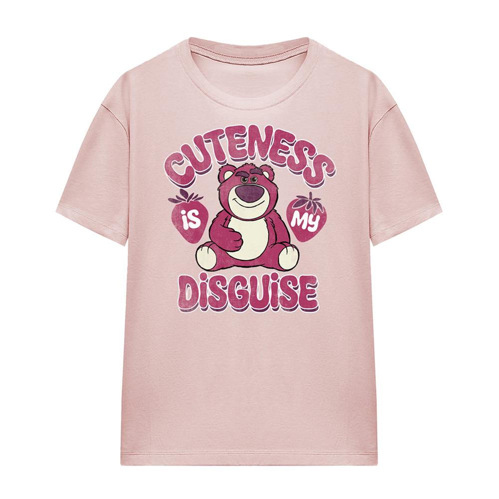 Pink - Front - Toy Story Womens-Ladies Cuteness Lotso T-Shirt