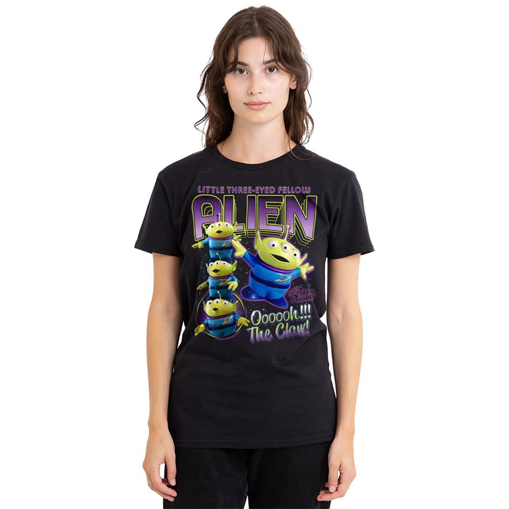 Black - Back - Toy Story Womens-Ladies The Claw Aliens Homage T-Shirt