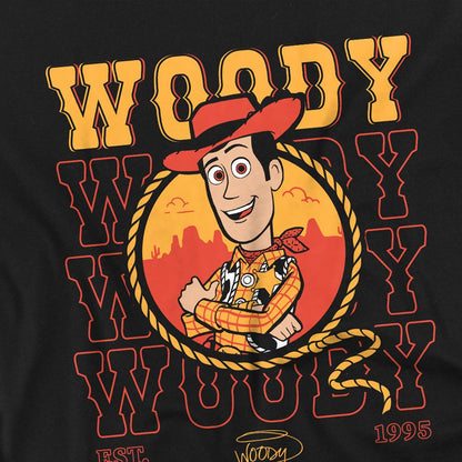 Black - Side - Toy Story Childrens-Kids Sheriff Woody T-Shirt