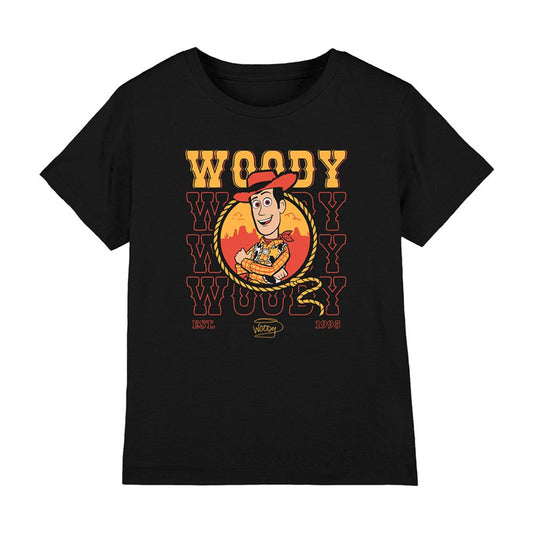 Black - Front - Toy Story Childrens-Kids Sheriff Woody T-Shirt