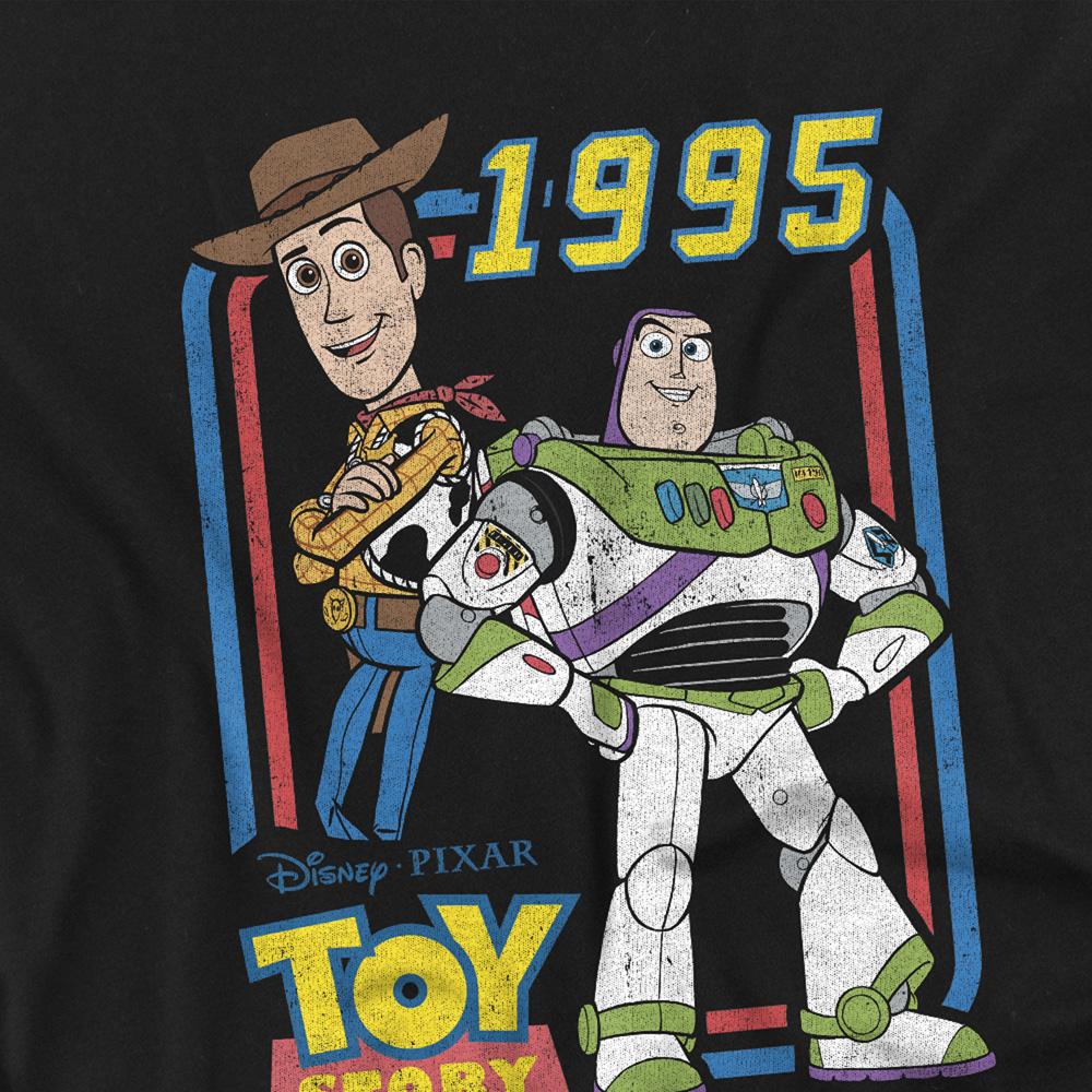Black - Back - Toy Story Childrens-Kids 1995 Woody & Buzz Lightyear T-Shirt
