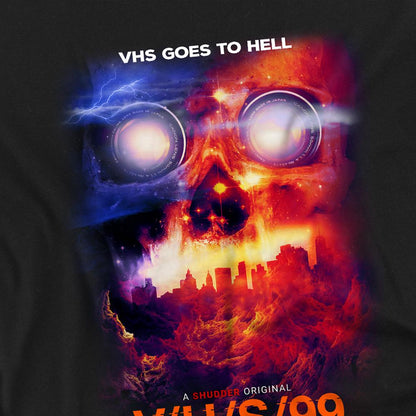 Black - Back - V-H-S-99 Childrens-Kids VHS Goes To Hell T-Shirt