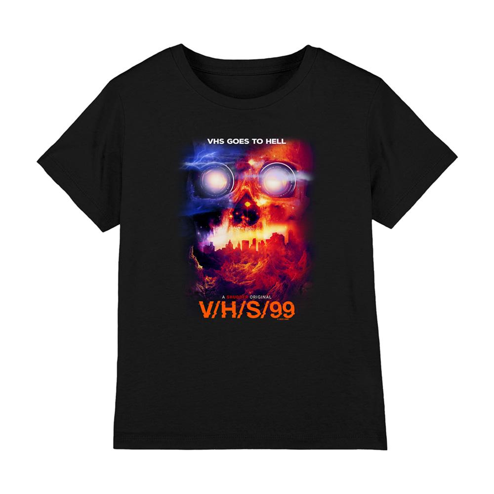 Black - Front - V-H-S-99 Childrens-Kids VHS Goes To Hell T-Shirt