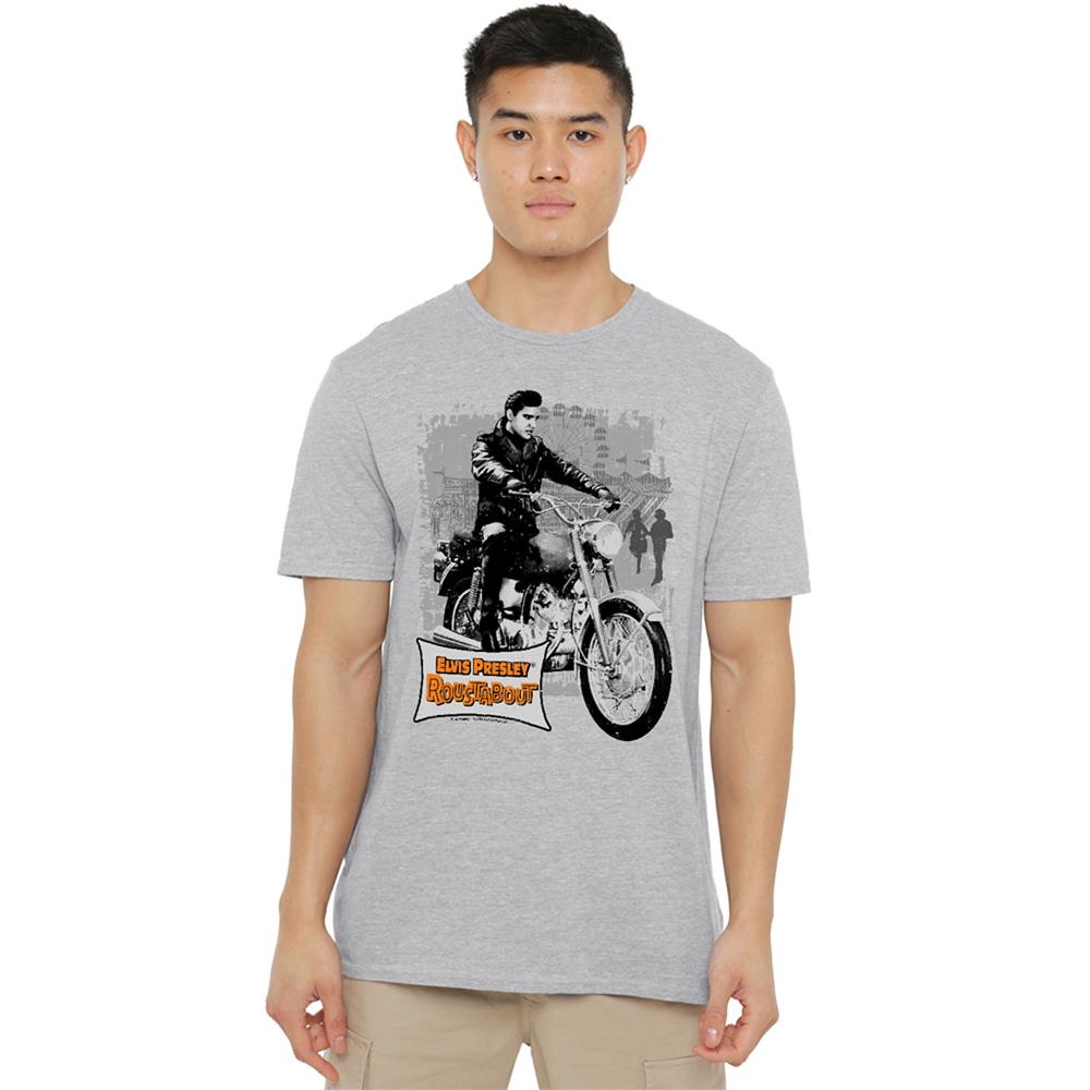 Athletic Heather - Side - Elvis Presley Unisex Adult Roustabout Poster T-Shirt
