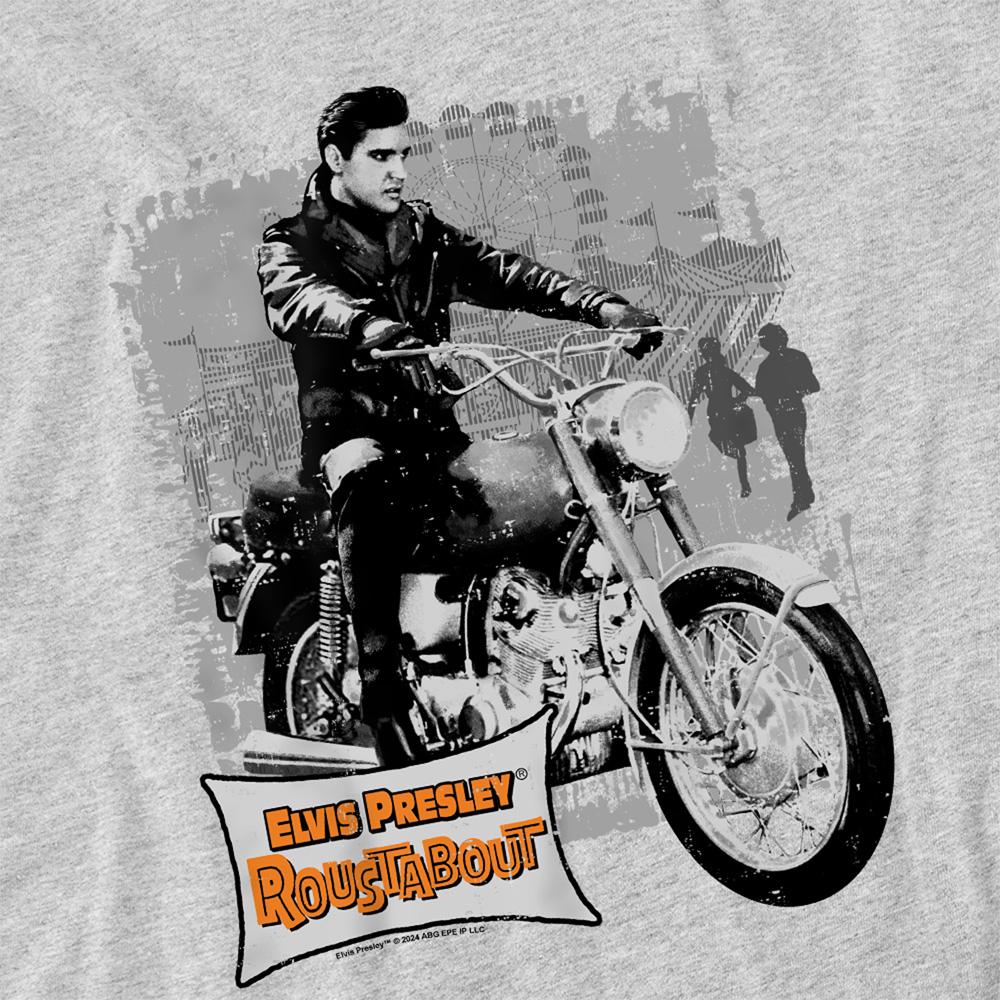 Athletic Heather - Pack Shot - Elvis Presley Unisex Adult Roustabout Poster T-Shirt