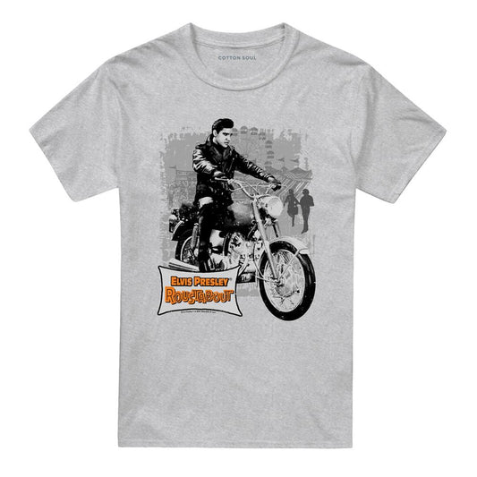 Athletic Heather - Front - Elvis Presley Unisex Adult Roustabout Poster T-Shirt