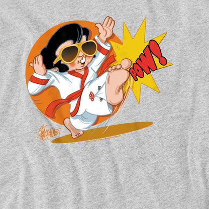 Athletic Heather - Side - Elvis Presley Unisex Adult Karate King T-Shirt