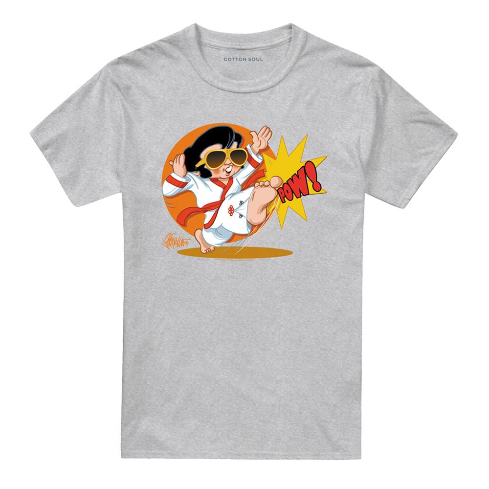 Athletic Heather - Front - Elvis Presley Unisex Adult Karate King T-Shirt