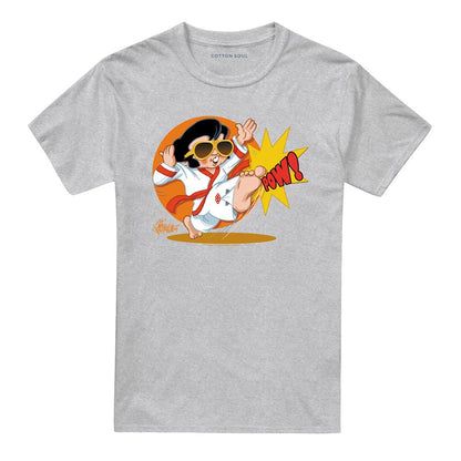Athletic Heather - Front - Elvis Presley Unisex Adult Karate King T-Shirt
