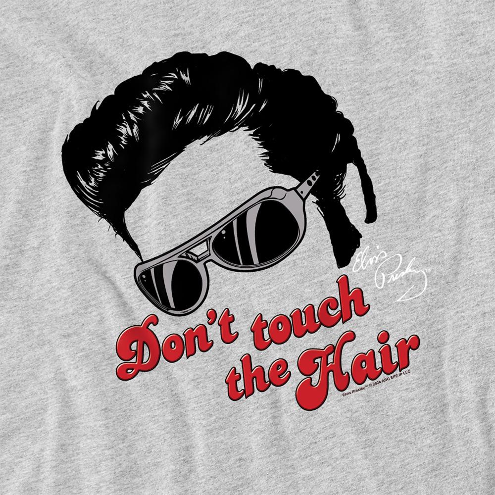 Athletic Heather - Side - Elvis Presley Unisex Adult Dont Touch The Hair T-Shirt