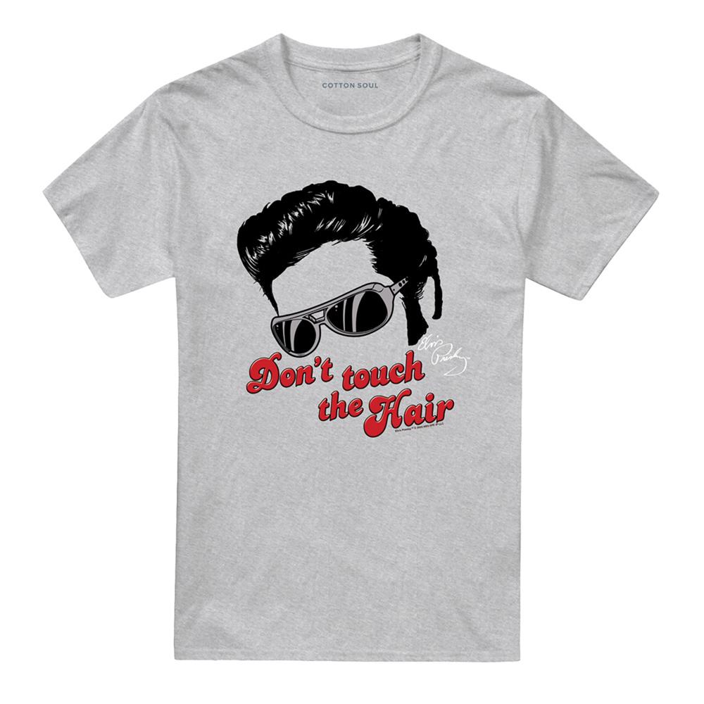 Athletic Heather - Front - Elvis Presley Unisex Adult Dont Touch The Hair T-Shirt