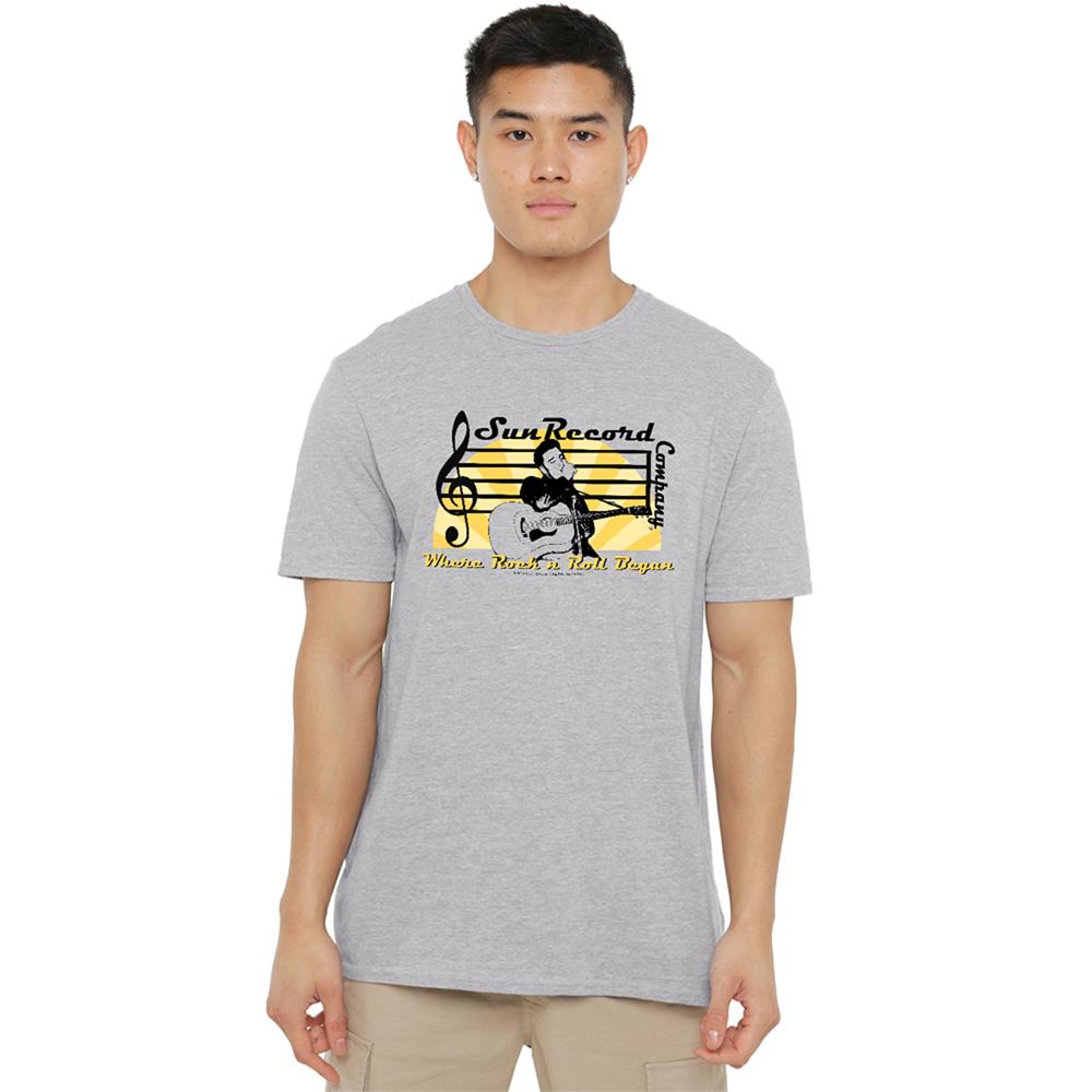 Athletic Heather - Back - Sun Records Unisex Adult Company Heather T-Shirt
