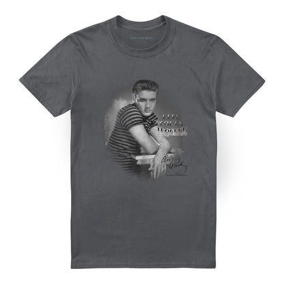 Charcoal - Front - Elvis Presley Unisex Adult Trouble T-Shirt