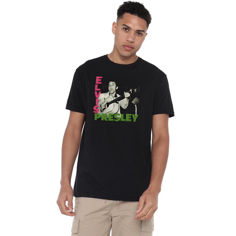 Black - Back - Elvis Presley Unisex Adult Album T-Shirt