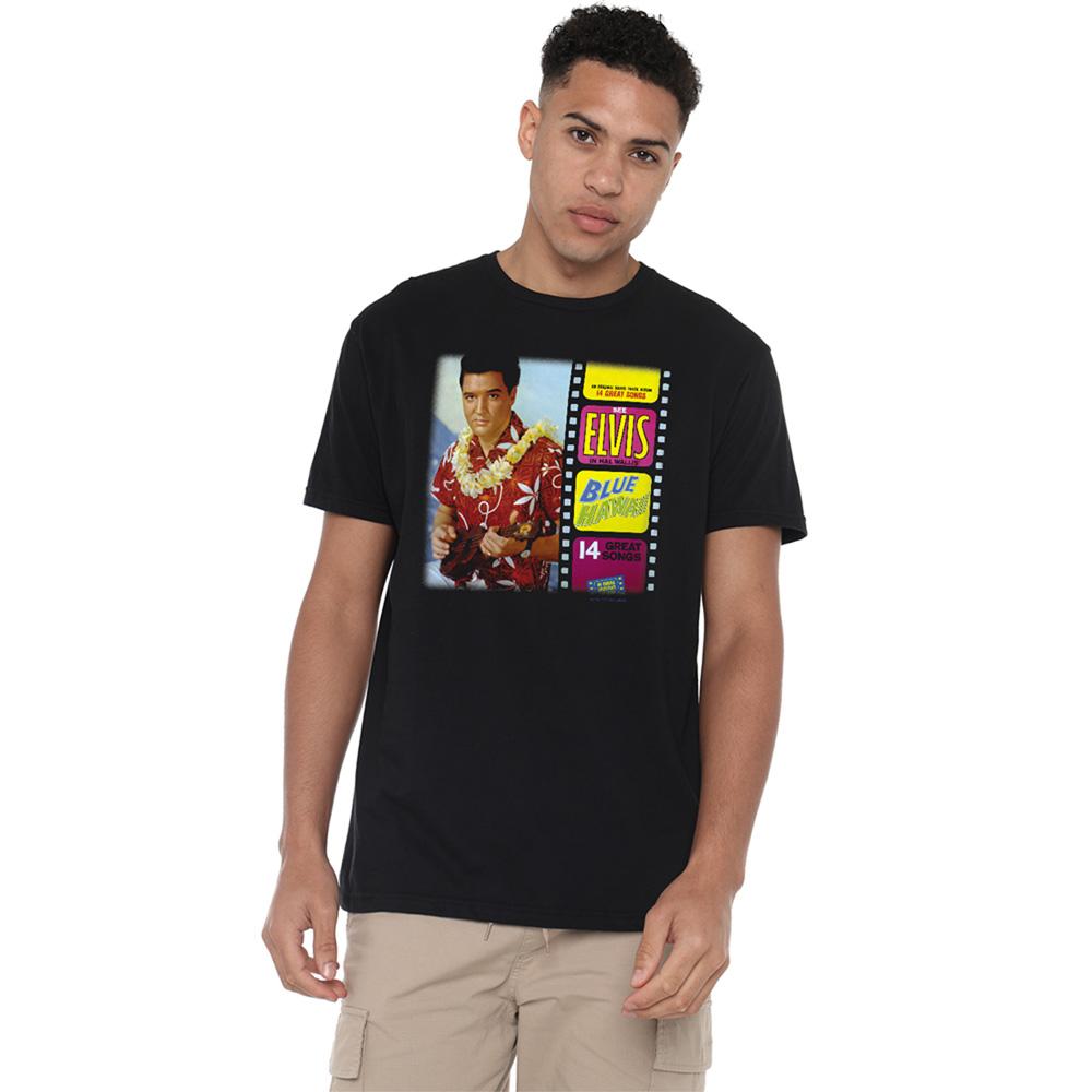 Black - Back - Elvis Presley Unisex Adult Blue Hawaii Album T-Shirt