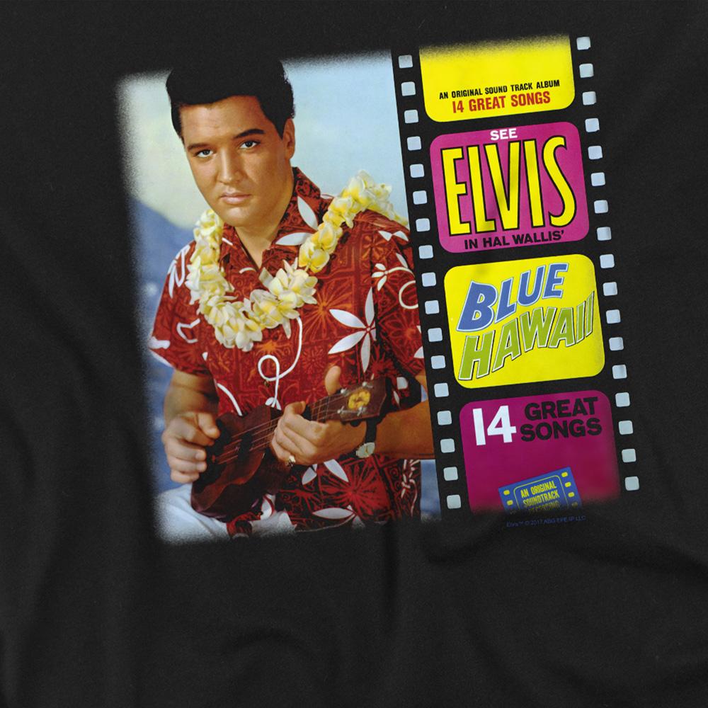 Black - Side - Elvis Presley Unisex Adult Blue Hawaii Album T-Shirt