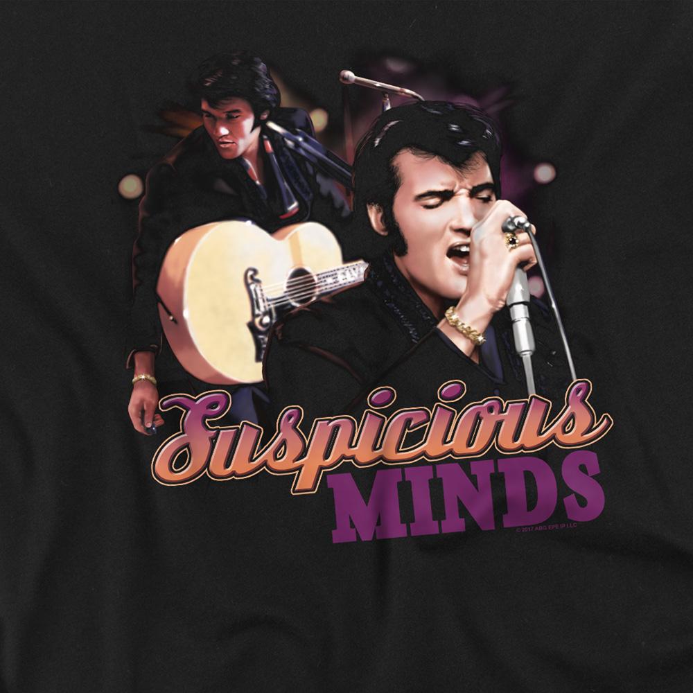 Black - Side - Elvis Presley Unisex Adult Suspicious Minds T-Shirt