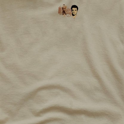 Safari Green - Side - Elvis Presley Unisex Adult At The Gates T-Shirt