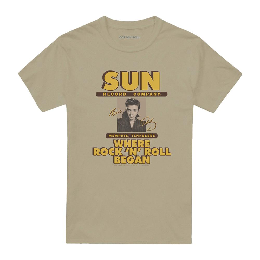 Safari Green - Front - Sun Records Unisex Adult Sun Ad T-Shirt