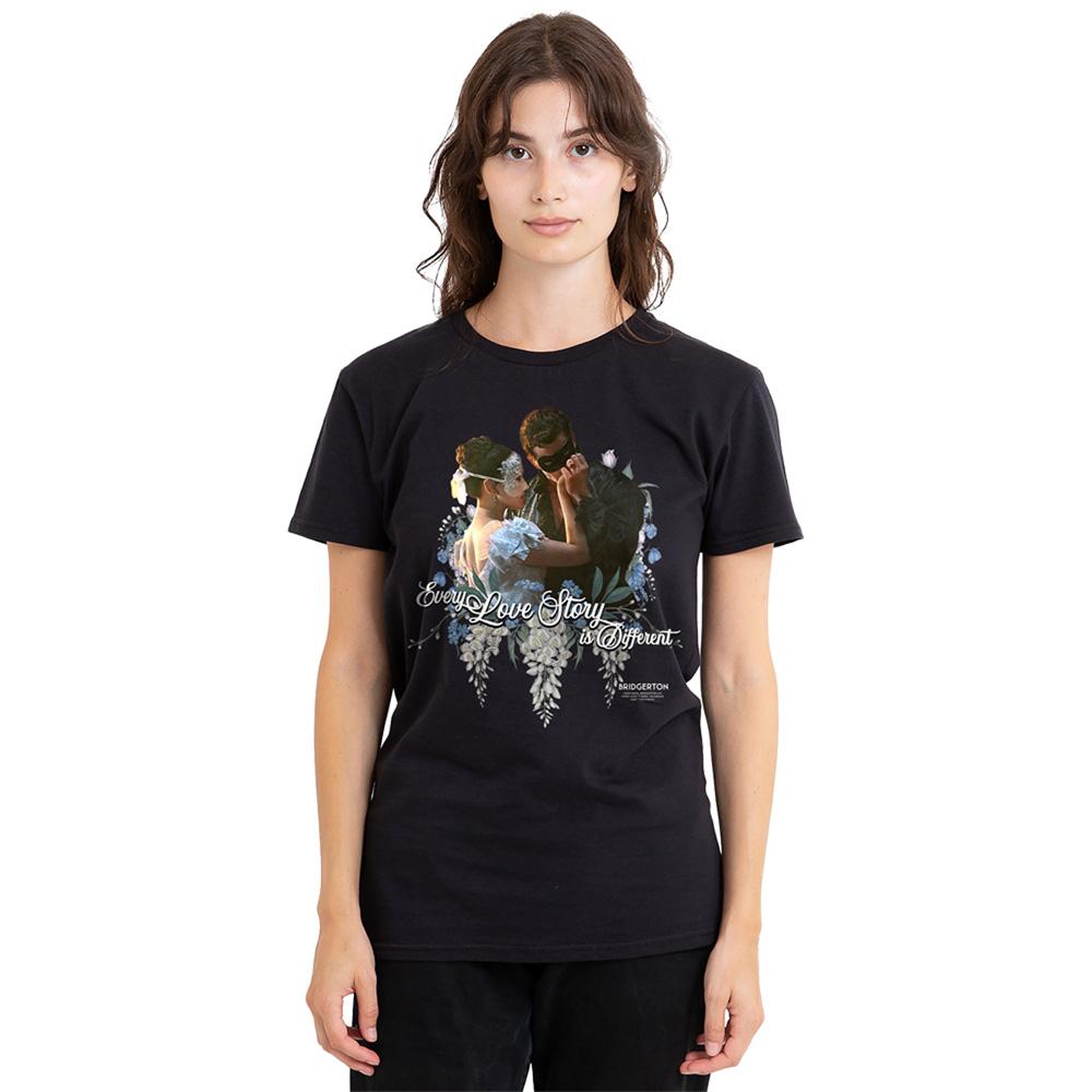 Black - Back - Bridgerton Womens-Ladies Benedict And Sophie T-Shirt