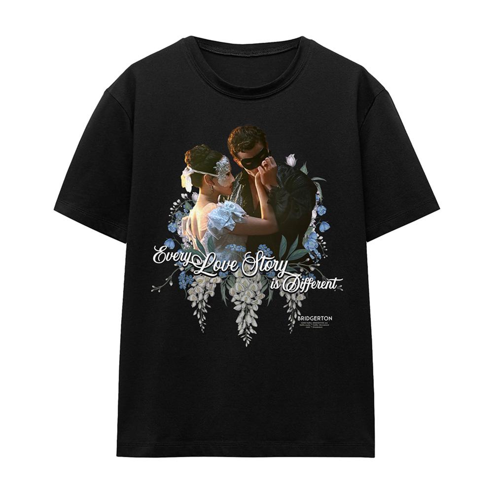 Black - Front - Bridgerton Womens-Ladies Benedict And Sophie T-Shirt
