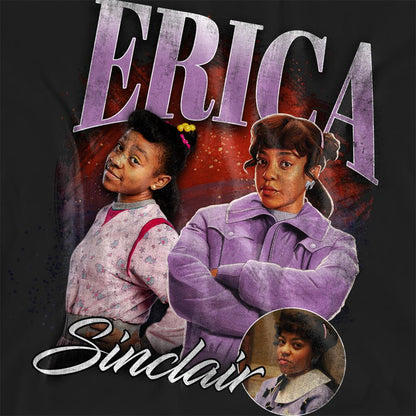 Black - Side - Stranger Things Womens-Ladies Erica Homage T-Shirt