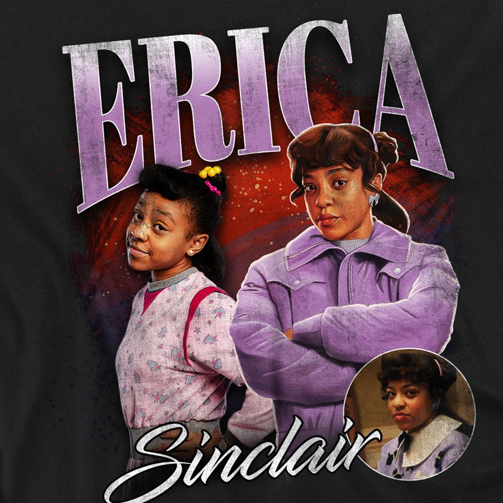 Black - Back - Stranger Things Unisex Adult Homage Erica Long-Sleeved T-Shirt
