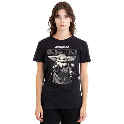 Black - Back - Star Wars The Mandalorian Unisex Adult Grogu Long-Sleeved T-Shirt