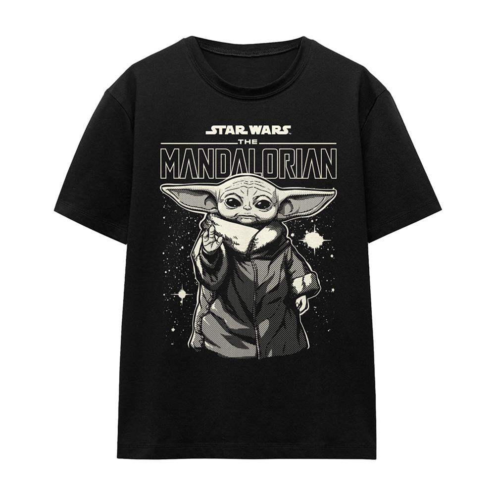 Black - Front - Star Wars The Mandalorian Unisex Adult Grogu Long-Sleeved T-Shirt