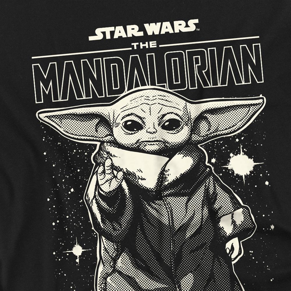 Black - Back - Star Wars The Mandalorian Unisex Adult Grogu Long-Sleeved T-Shirt