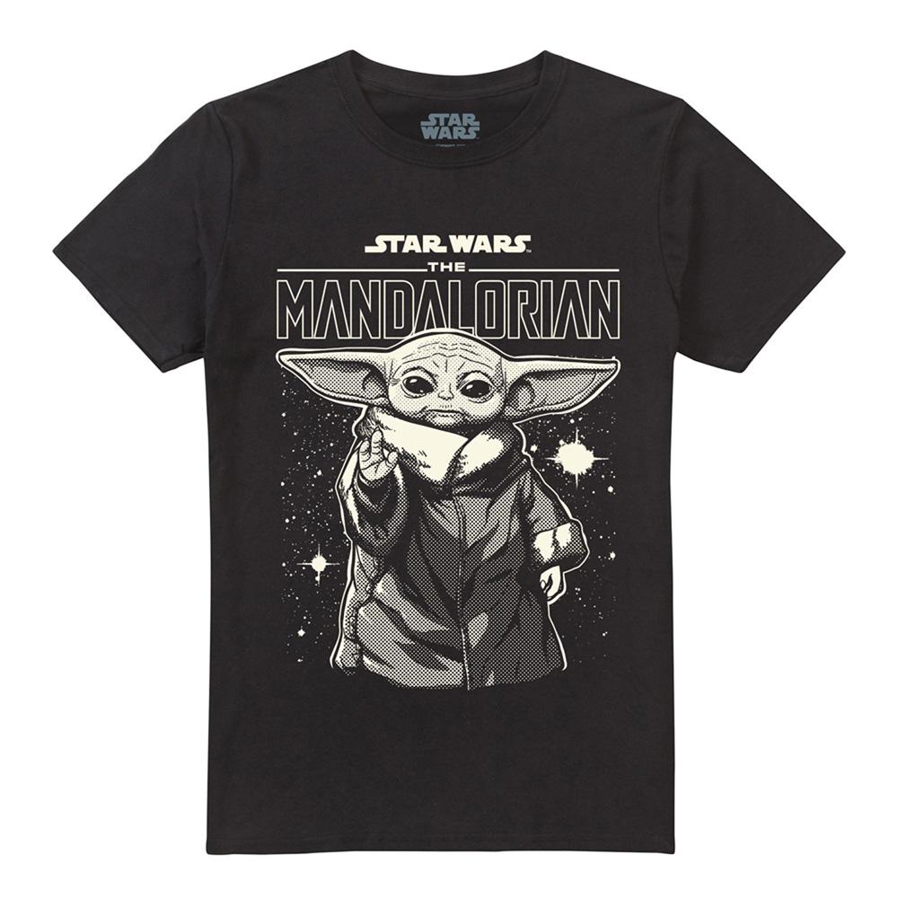 Black - Front - Star Wars The Mandalorian Unisex Adult Grogu In The Stars Long-Sleeved T-Shirt