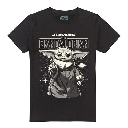 Black - Front - Star Wars The Mandalorian Unisex Adult Grogu In The Stars Long-Sleeved T-Shirt