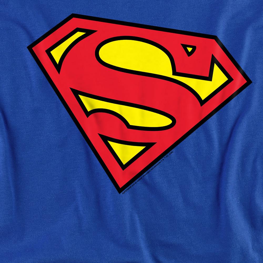Royal Blue - Back - Superman Unisex Adult Logo Long-Sleeved T-Shirt