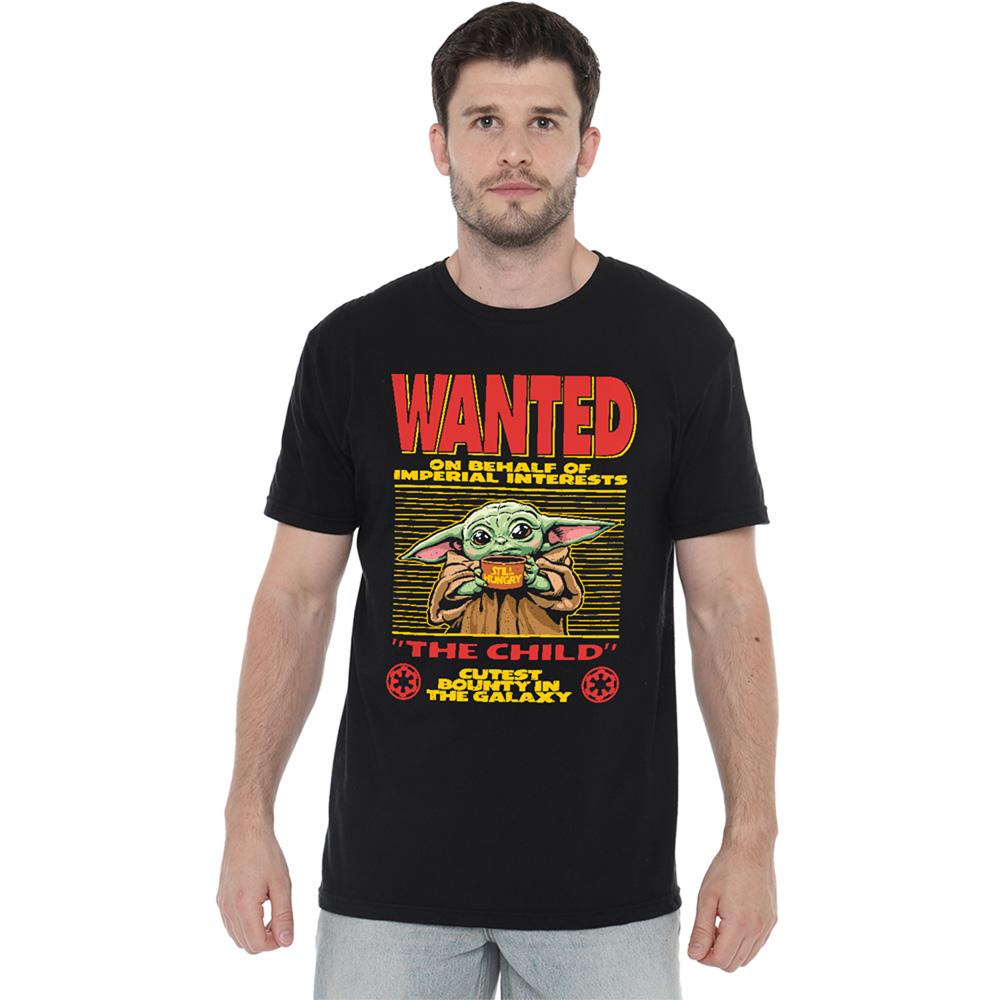 Black - Back - Star Wars The Mandalorian Unisex Adult Cutest Bounty Wanted Grogu Long-Sleeved T-Shirt