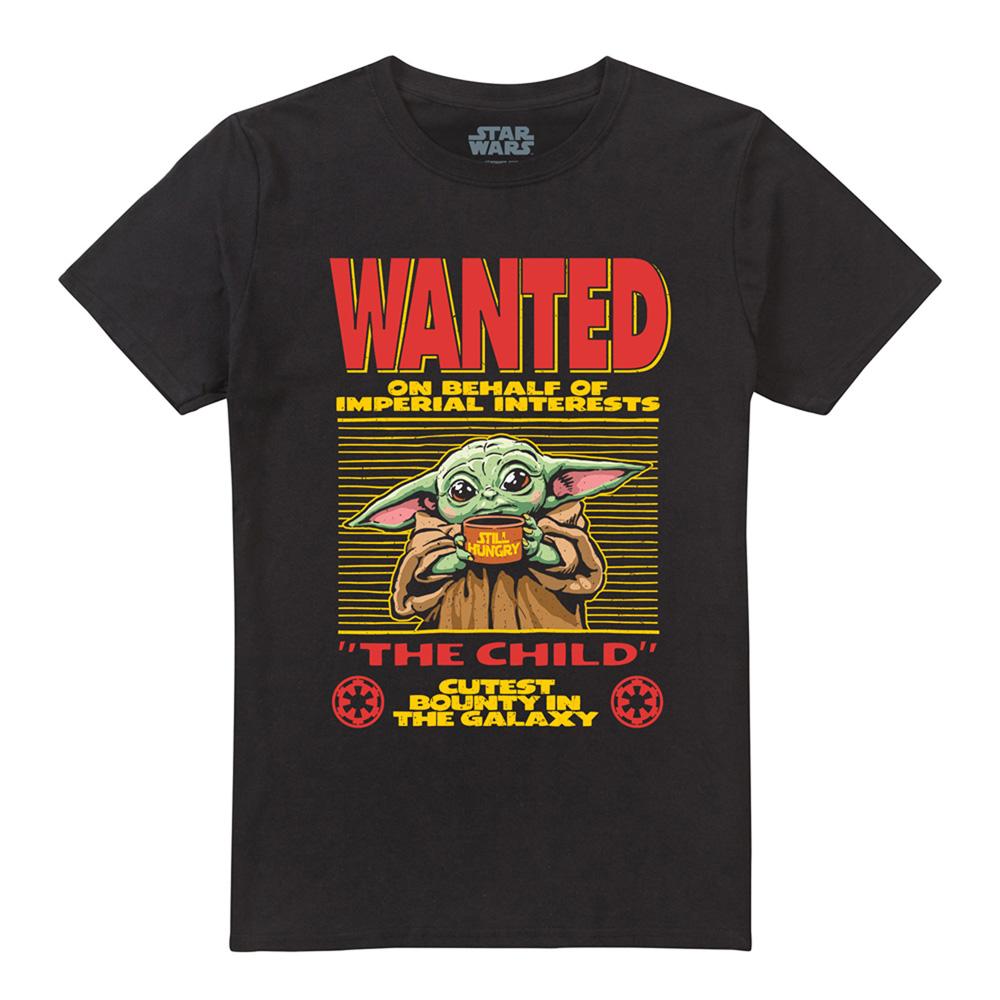 Black - Front - Star Wars The Mandalorian Unisex Adult Cutest Bounty Wanted Grogu Long-Sleeved T-Shirt