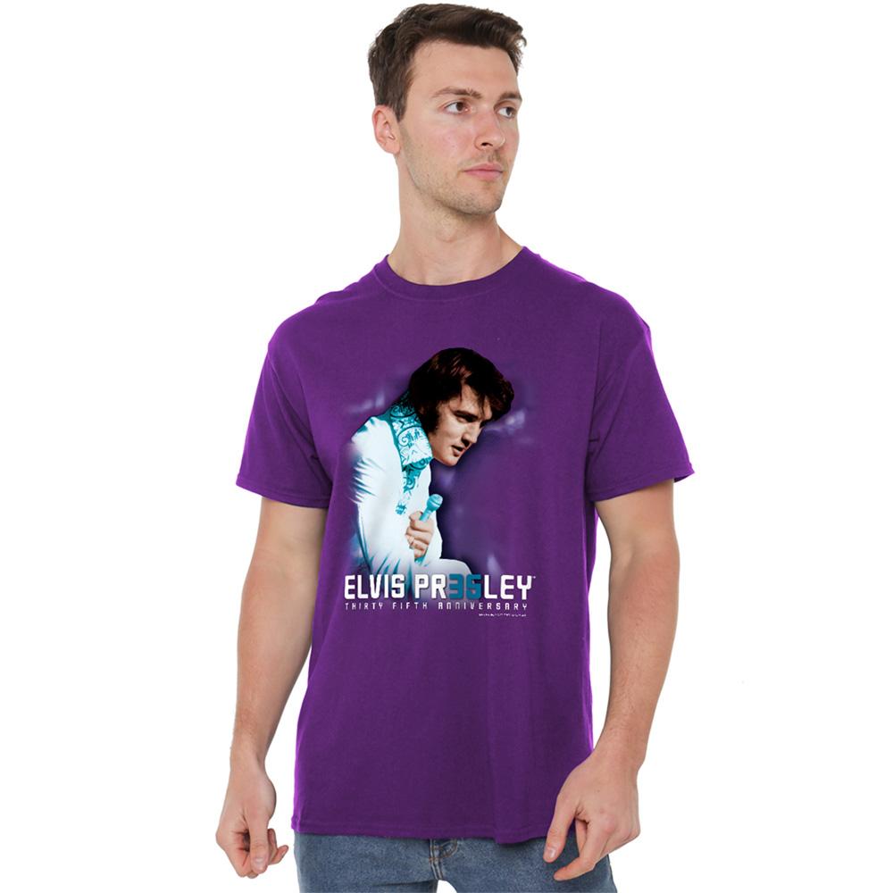Purple - Back - Elvis Presley Unisex Adult T-Shirt