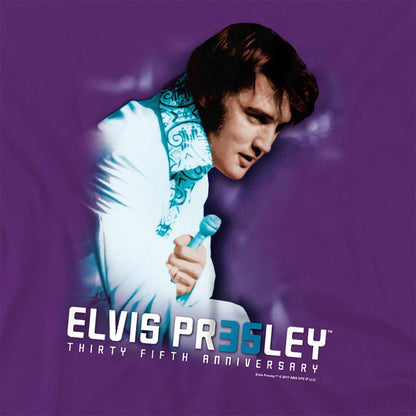 Purple - Side - Elvis Presley Unisex Adult T-Shirt