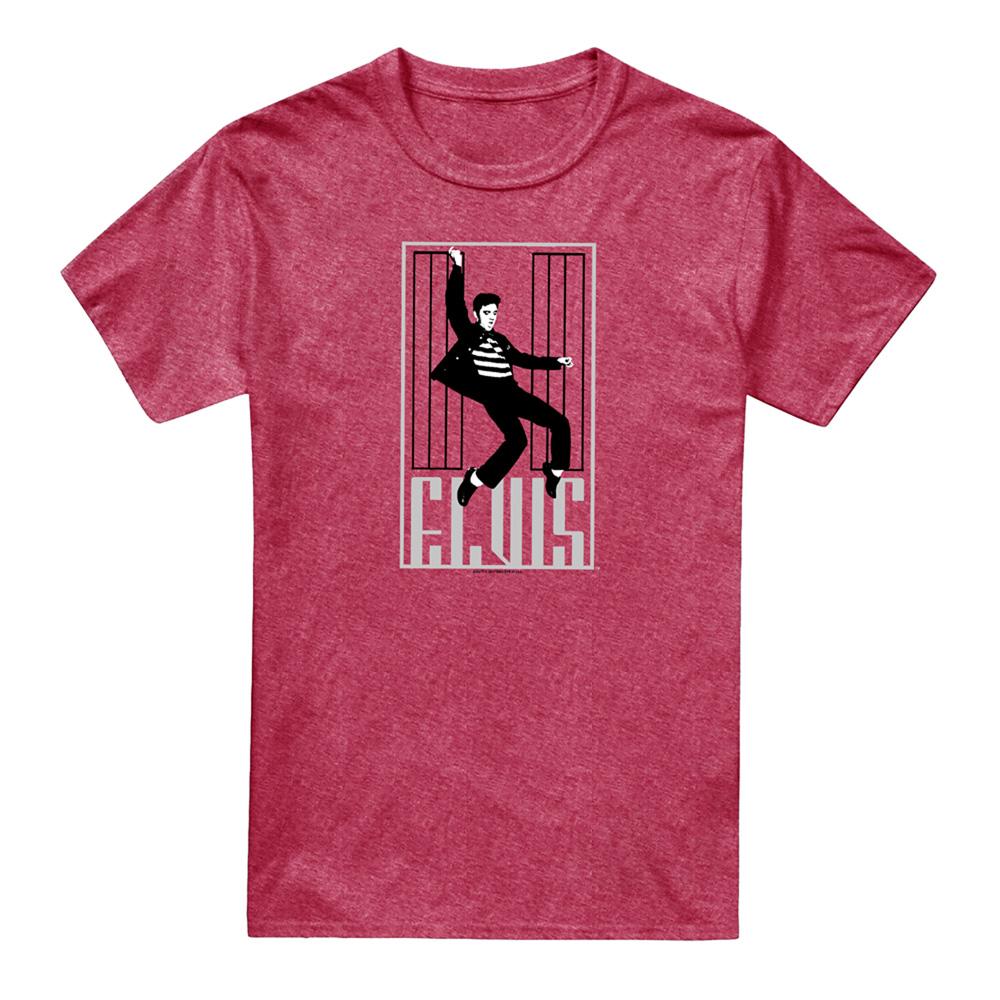 Red - Lifestyle - Elvis Presley Unisex Adult One Jailhouse Heather T-Shirt