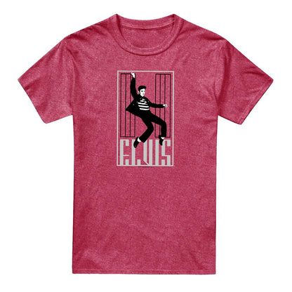 Red - Lifestyle - Elvis Presley Unisex Adult One Jailhouse Heather T-Shirt