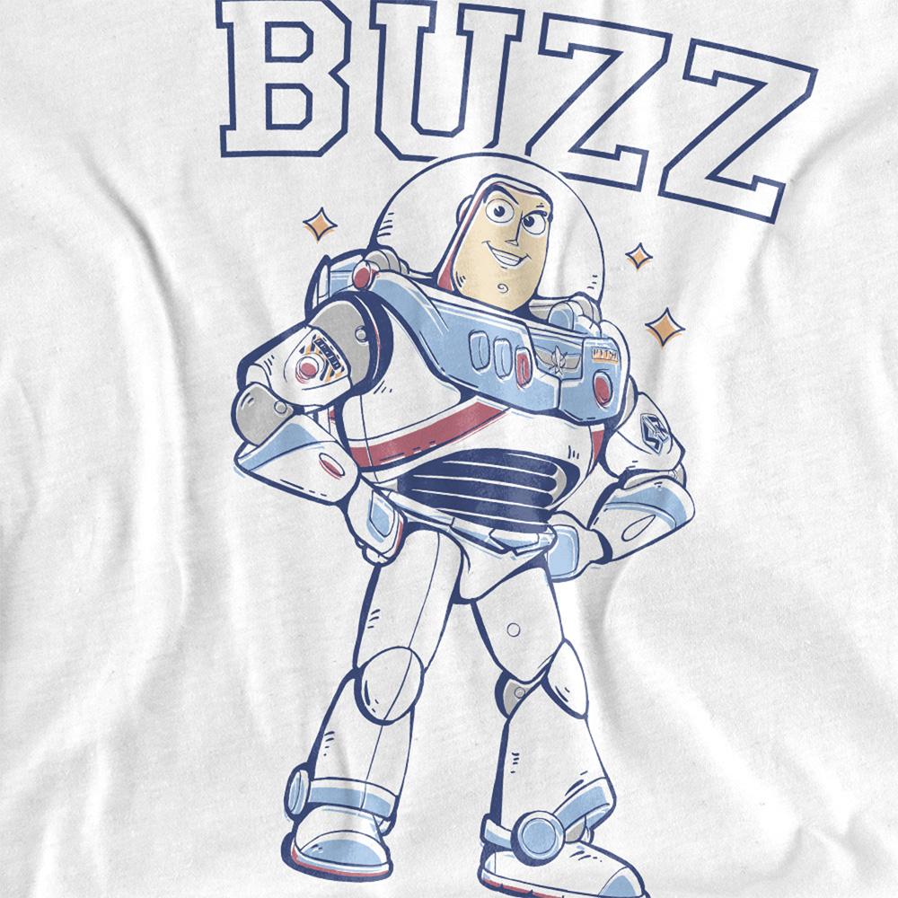 White - Back - Toy Story Childrens-Kids Buzz Lightyear Collegiate T-Shirt