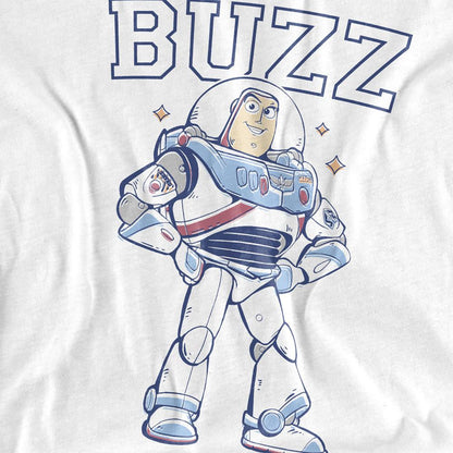 White - Back - Toy Story Childrens-Kids Buzz Lightyear Collegiate T-Shirt