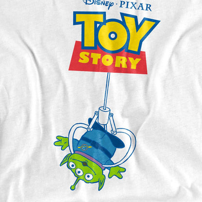 White - Back - Toy Story Childrens-Kids The Claw Aliens Logo T-Shirt