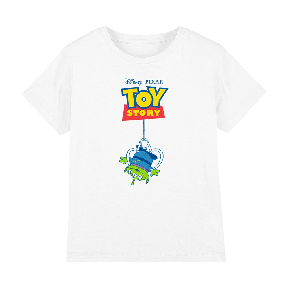 White - Front - Toy Story Childrens-Kids The Claw Aliens Logo T-Shirt