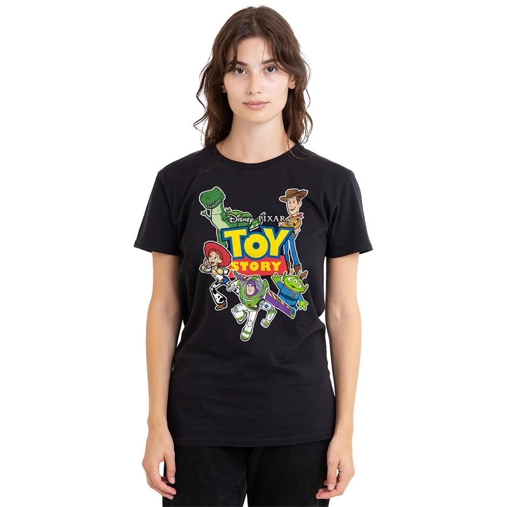 Black - Back - Toy Story Womens-Ladies Characters Cut Out T-Shirt