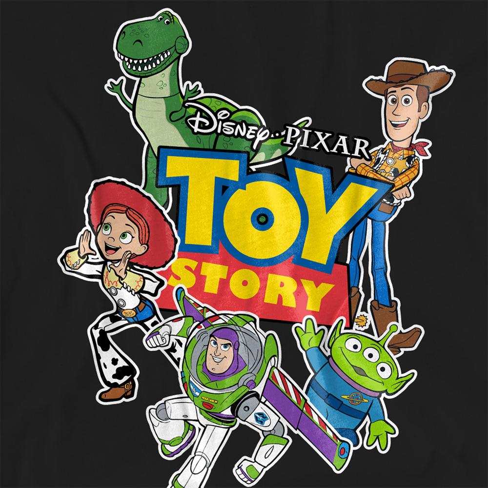 Black - Side - Toy Story Womens-Ladies Characters Cut Out T-Shirt