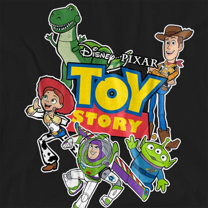 Black - Side - Toy Story Womens-Ladies Characters Cut Out T-Shirt
