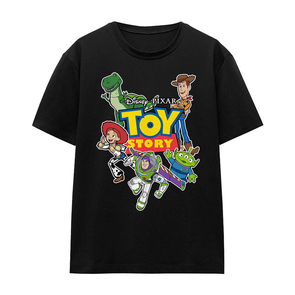 Black - Front - Toy Story Womens-Ladies Characters Cut Out T-Shirt