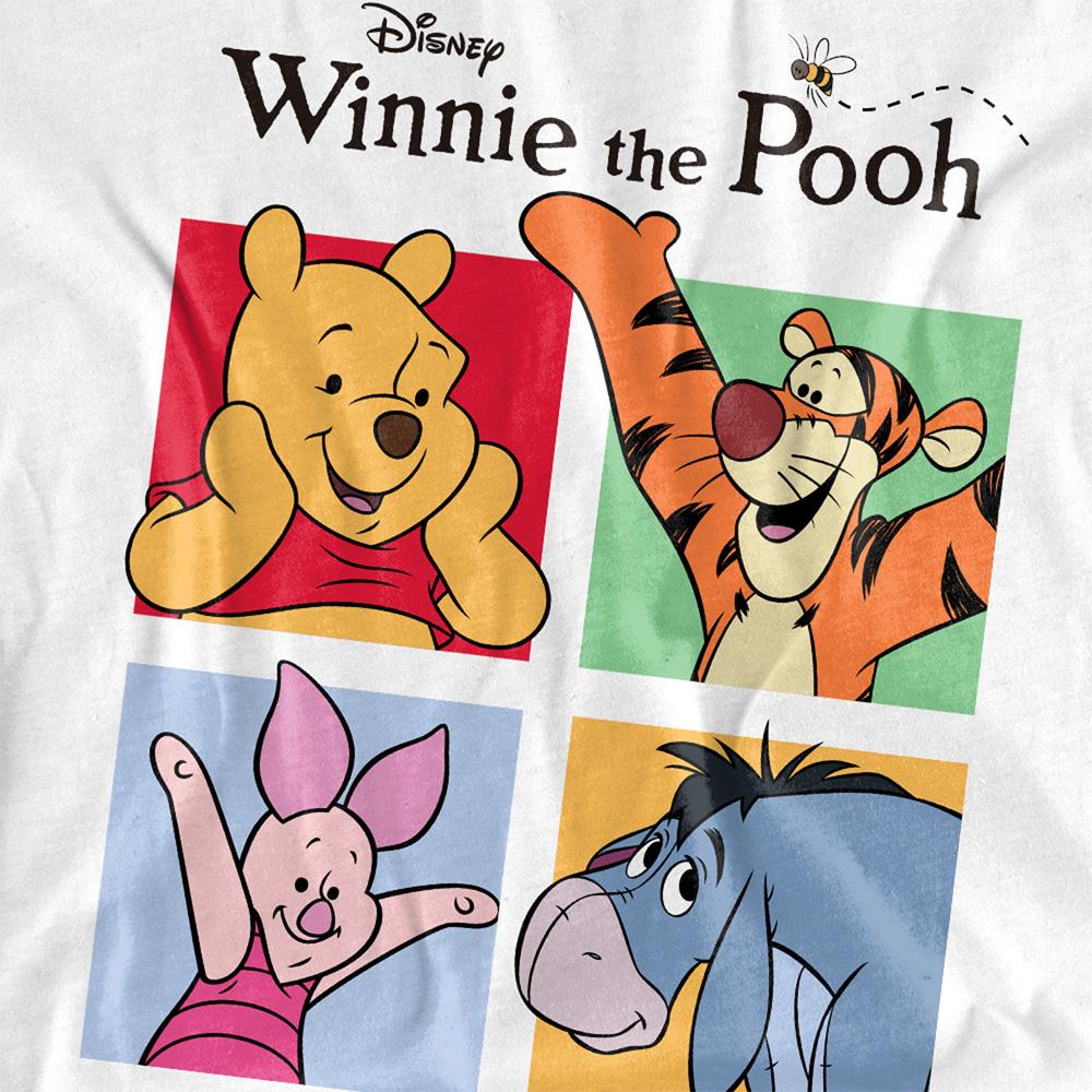 White - Back - Winnie the Pooh Childrens-Kids Friends T-Shirt